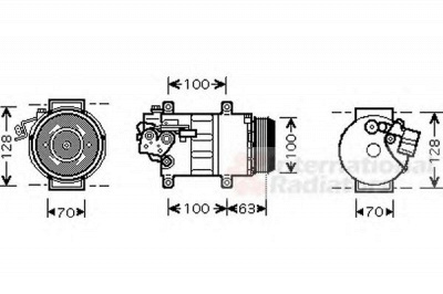 VAN WEZEL 3000k404 -  Компрессор, кондиционер